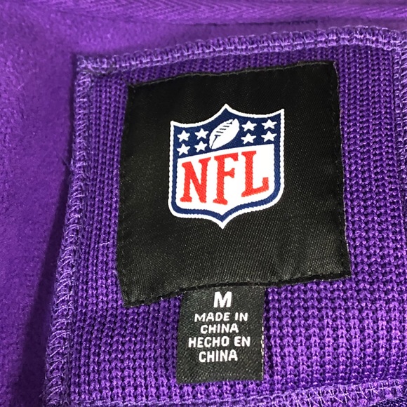 NFL Vikings Knit Sweater Zipper Jacket Size M - Picture 4 of 8
